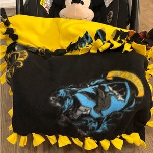 Black and Yellow Kids Fleece Blanket
